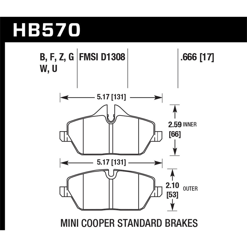 Hawk-07-15-Mini-Cooper-Dtc-30-Race-Front-Brake-Pads
