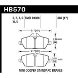 Hawk Performance HB570W.666 DTC-30 Disc Brake Pad