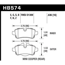 Load image into Gallery viewer, Hawk-07-Mini-Cooper-Dtc-60-Race-Rear-Brake-Pads