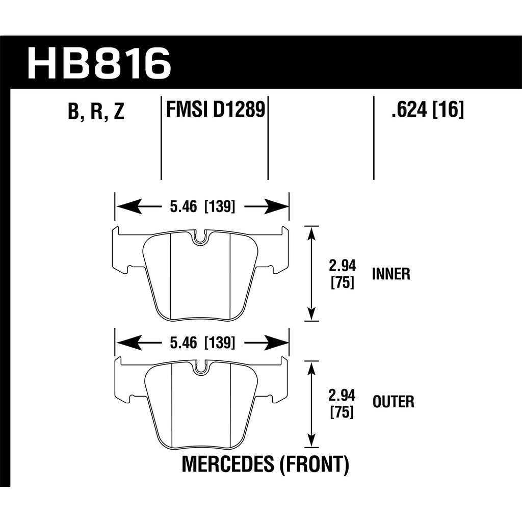 Hawk-08-14-Mercedes-Benz-Cl63-AmgCl65-Amg-Performance-Ceramic-Street-Front-Brake-Pads