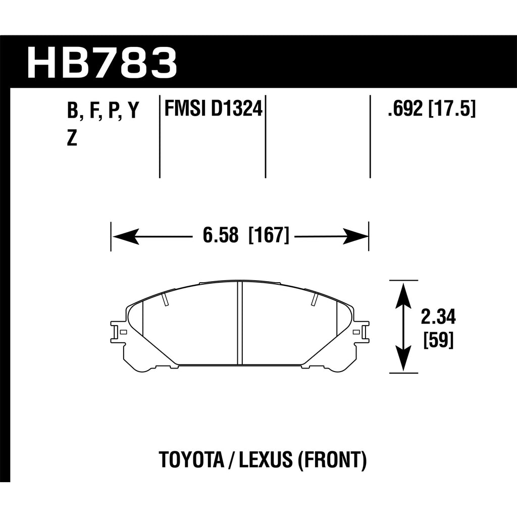 Hawk-08-16-Toyota-Highlander-Lts-Street-Front-Brake-Pads