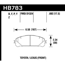 Load image into Gallery viewer, Hawk-08-16-Toyota-Highlander-Lts-Street-Front-Brake-Pads