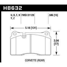 Load image into Gallery viewer, Hawk-09-11-Corvette-Z0609-13-Zr-1-(WCarbon-Ceramic-Brakes--Iron-Rotor)-Rear-Dtc-70-Brake-Pads