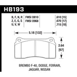 Hawk Performance HB193S.670 HT-10 Disc Brake Pad