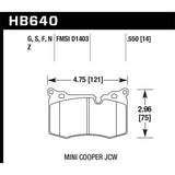 Hawk Performance HB640G.550 DTC-60 Disc Brake Pad