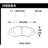Hawk Performance HB684Y.694 LTS Disc Brake Pad