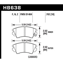 Load image into Gallery viewer, Hawk-10-15-Chevrolet-Camaro-Hps-5.0-Front-Brake-Pads