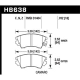 Hawk Performance HB638B.702 HPS 5.0 Disc Brake Pad
