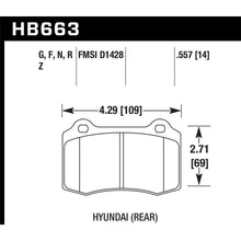 Load image into Gallery viewer, Hawk-10-Hyundai-Genesis-Coupe-(Track-W-Brembo-Brakes)-Hp-Autocross-14Mm-Rear-Brake-Pads
