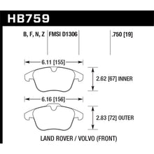 Load image into Gallery viewer, Hawk-11-16-Volvo-S60--07-16-Volvo-S80-(W-300Mm-Rotors)-Performance-Ceramic-Street-Front-Brake-Pads
