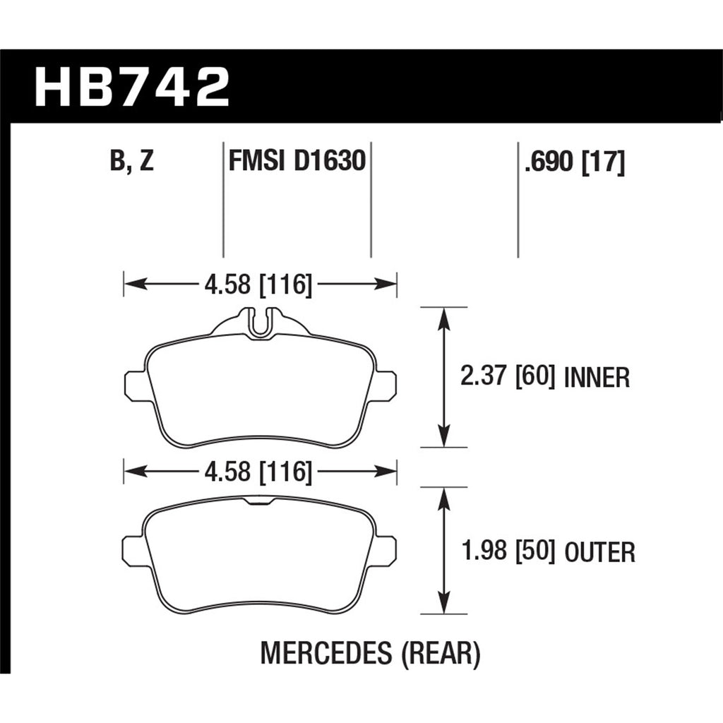 Hawk-12-15-Mercedes-Benz-Ml350550-Hps-5.0-Rear-Brake-Pads