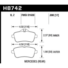 Load image into Gallery viewer, Hawk-12-15-Mercedes-Benz-Ml350550-Hps-5.0-Rear-Brake-Pads