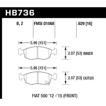 Load image into Gallery viewer, Hawk-12-16-Fiat-500-Performance-Ceramic-Street-Front-Brake-Pads