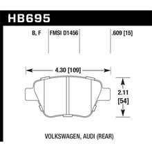 Load image into Gallery viewer, Hawk-12-Audi-A3--11-12-Vw-Golf-GtiJetta-SJetta-SeJetta-SelJetta-Tdi-Hps-Street-Rear-Brake-Pads