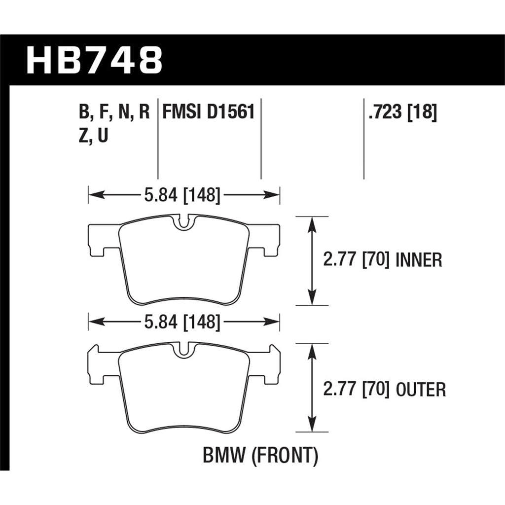 Hawk-13-14-Bmw-328I328I-Xdrive--2014-428I428I-Xdrive-Pc-Front-Brake-Pads