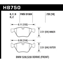 Load image into Gallery viewer, Hawk-13-14-Bmw-528I--528I-Xdrive-Hps-5.0-Front-Brake-Pads
