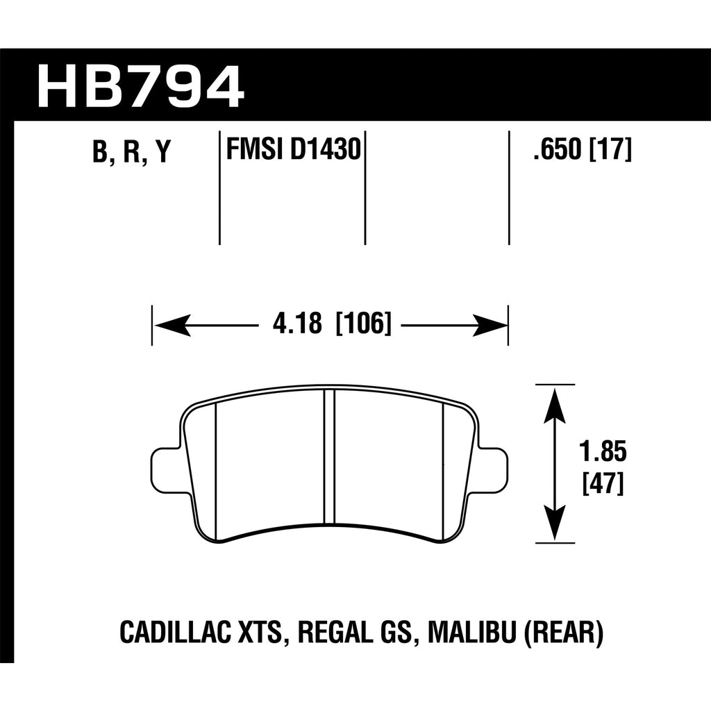 Hawk-13-15-Cadillac-Xts-Performance-Ceramic-Street-Rear-Brake-Pads