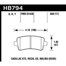 Load image into Gallery viewer, Hawk-13-15-Cadillac-Xts-Performance-Ceramic-Street-Rear-Brake-Pads
