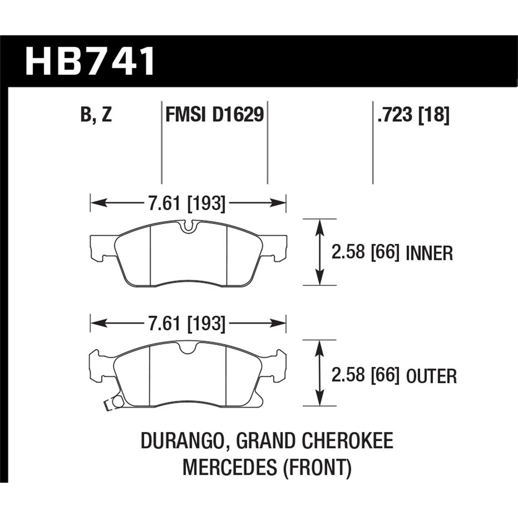 Hawk-13-15-Mercedes-Benz-Gl350450-12-15-Ml350-2015-Ml250-Pc-Front-Brake-Pads