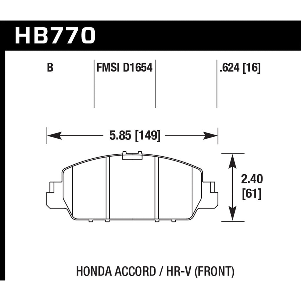 Hawk-13-17-Honda-Accord-Hps-5.0-Front-Brake-Pads