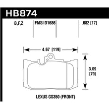 Load image into Gallery viewer, Hawk-13-19-Lexus-Gs350--15-19-Lexus-Rc350-Hps-5.0-Front-Brake-Pads