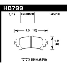Load image into Gallery viewer, Hawk-14-16-Toyota-Highlander-Hps-5.0-Rear-Brake-Pads