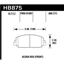 Load image into Gallery viewer, Hawk-14-17-Acura-RdxRlx-Lts-Street-Front-Brake-Pads