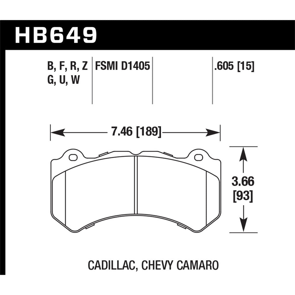 Hawk-14-18-Chevrolet-Corvette-Front-Er-1-Brake-Pad-Set-(J56-Brake-Package)