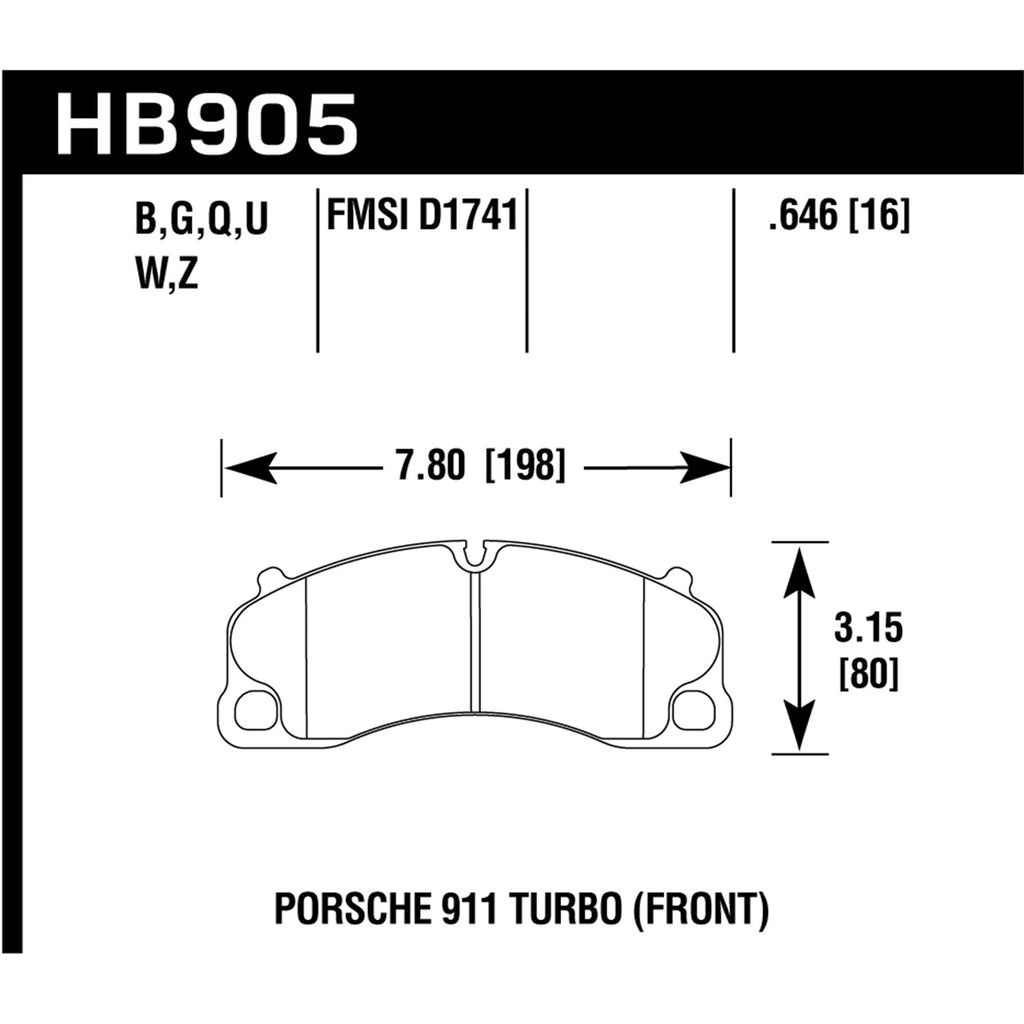 Hawk-14-18-Porsche-911-Dtc-70-Front-Race-Brake-Pads