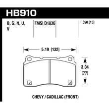 Load image into Gallery viewer, Hawk-15-16-Cadillac-Xts--Chevrolet-Corvette-Hps-5.0-Front-Brake-Pads