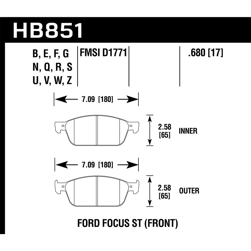 Hawk-15-16-Ford-Focus-St-(Does-Not-Fit-Rs-Model)-Dtc-60-Race-Front-Brake-Pads