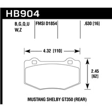Load image into Gallery viewer, Hawk-15-17-Ford-Mustang-Dtc-30-Rear-Race-Pads
