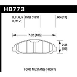 Hawk Performance HB773B.664 HPS 5.0 Disc Brake Pad
