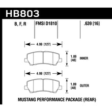Load image into Gallery viewer, Hawk-15-17-Ford-Mustang-Performance-Ceramic-Rear-Brake-Pads