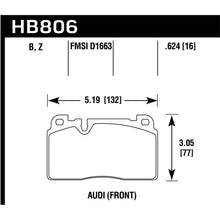 Load image into Gallery viewer, Hawk-16-17-Audi-A6-Hps-5.0-Front-Brake-Pads