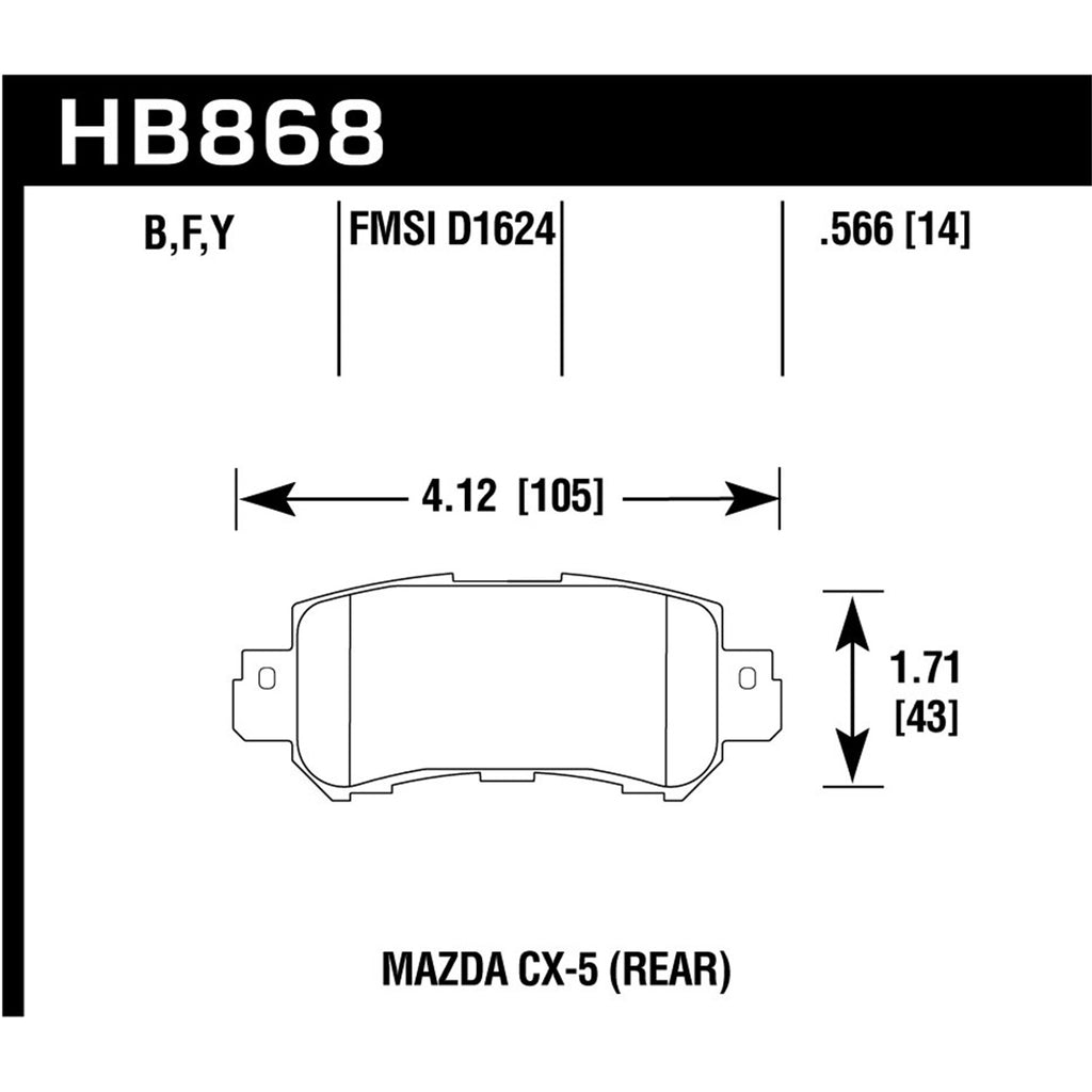 Hawk-16-17-Mazda-Cx-3-Hps-5.0-Rear-Brake-Pads
