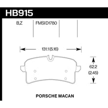 Load image into Gallery viewer, Hawk-16-18-Porsche-Macan-Hps-5.0-Street-Rear-Brake-Pads