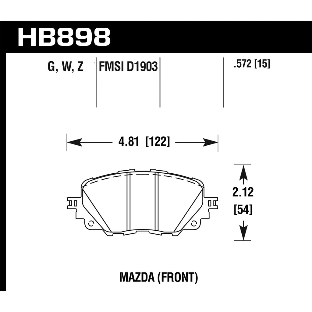 Hawk-17-19-Fiat-124-Spider-Dtc-60-Front-Brake-Pads