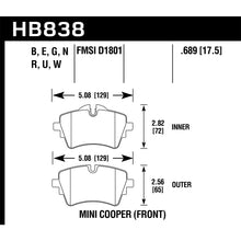 Load image into Gallery viewer, Hawk-17-19-Mini-Cooper-Clubman-1.5L-Dtc-30-Front-Brake-Pads