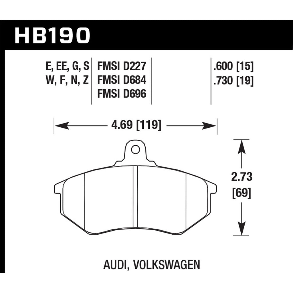 Hawk-1985-Audi-4000-1.8L-S-256Mm-Rotors-Front-Er-1-Brake-Pads