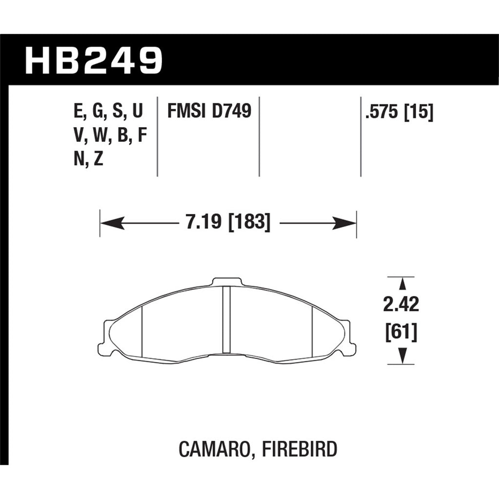 Hawk-1998-2002-Chevrolet-Camaro-Ss-5.7-Hps-5.0-Front-Brake-Pads