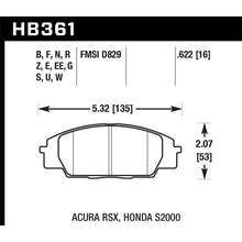 Load image into Gallery viewer, Hawk-2002-2006-Acura-Rsx-Type-S-Hps-5.0-Front-Brake-Pads
