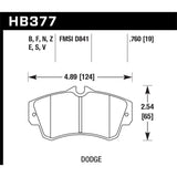 Hawk Performance HB377B.760 HPS 5.0 Disc Brake Pad