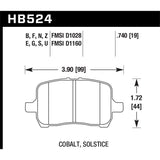 Hawk Performance HB524B.740 HPS 5.0 Disc Brake Pad