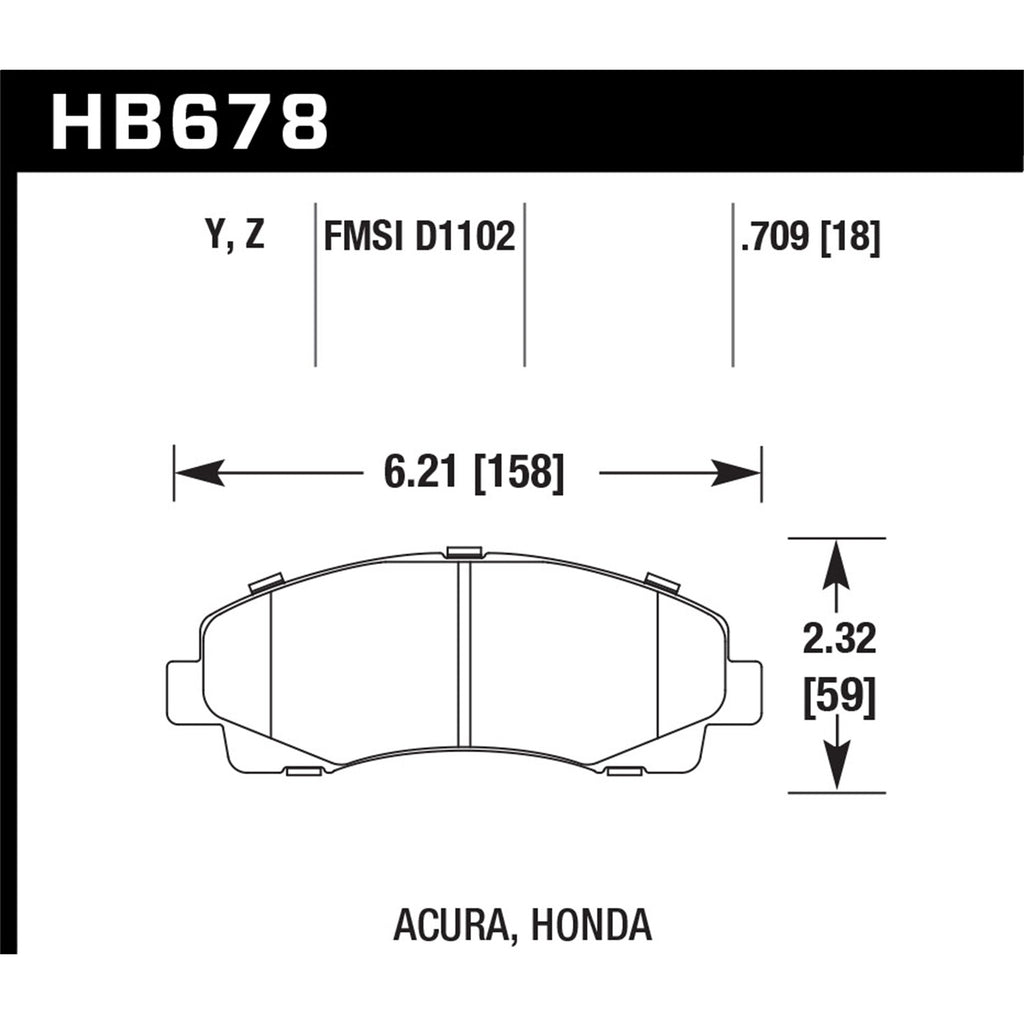 Hawk-2006-11-Honda-Ridgeline-Street-Performance-Ceramic-Front-Brake-Pads