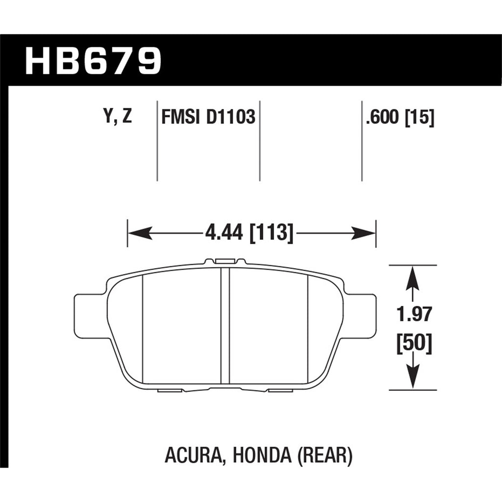 Hawk-2006-11-Honda-Ridgeline-Street-Performance-Ceramic-Rear-Brake-Pads