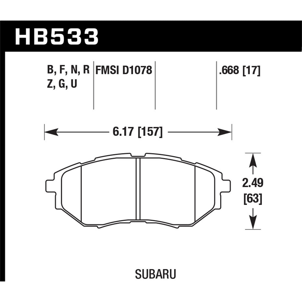 Hawk-2006-2007-Subaru-B9-Tribeca-Limited-Hps-5.0-Front-Brake-Pads