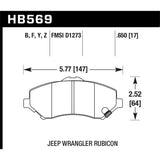 Hawk Performance HB569B.650 HPS 5.0 Disc Brake Pad