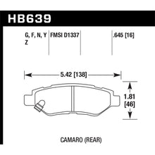 Load image into Gallery viewer, Hawk-2008-14-Cadillac-Cts--10-15-Chevy-Camaro-Hps-5.0-Rear-Brake-Pads