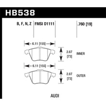 Load image into Gallery viewer, Hawk-2009-2009-Audi-A4-Cabriolet-Hps-5.0-Front-Brake-Pads